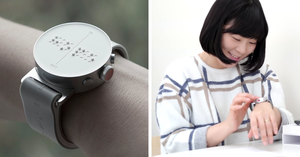 World’s First Braille Smartwatch Lets Blind People Feel Messages on Screen