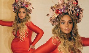 Beyonce dons a crown and bump-hugging gown to Wearable Art Gala